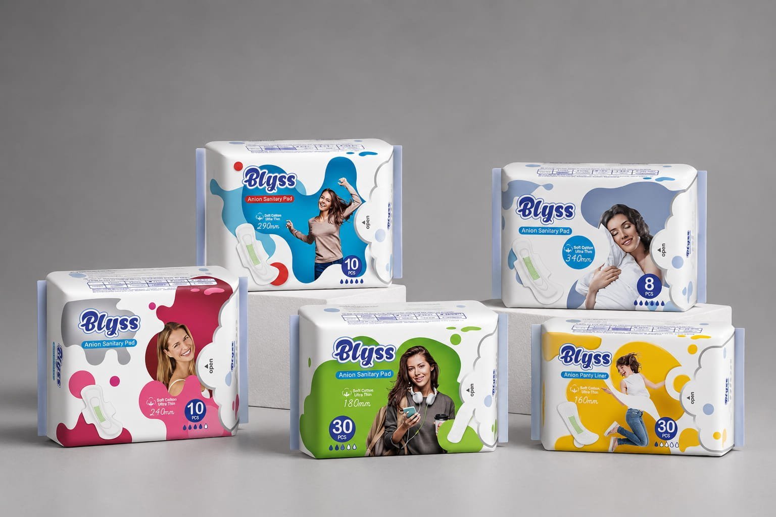 Blyss Anion Sanitary Pad - Anion Strip Freshness Feminine Care