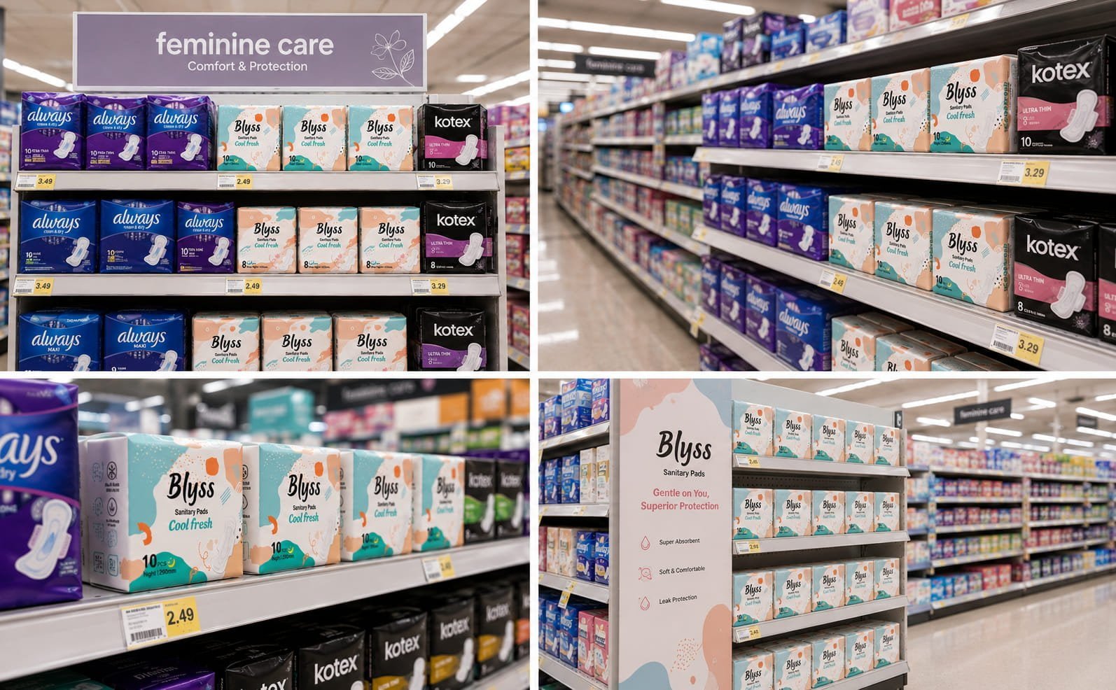 Blyss business partners and distributors collaborating on feminine hygiene product solutions for global markets